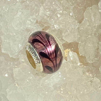 Purple and Deep Purple  Love Links Bead Branded Charm