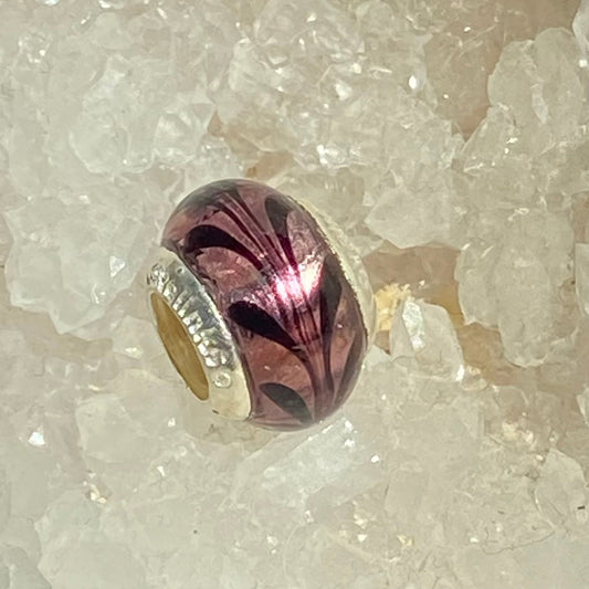 Purple and Deep Purple  Love Links Bead Branded Charm