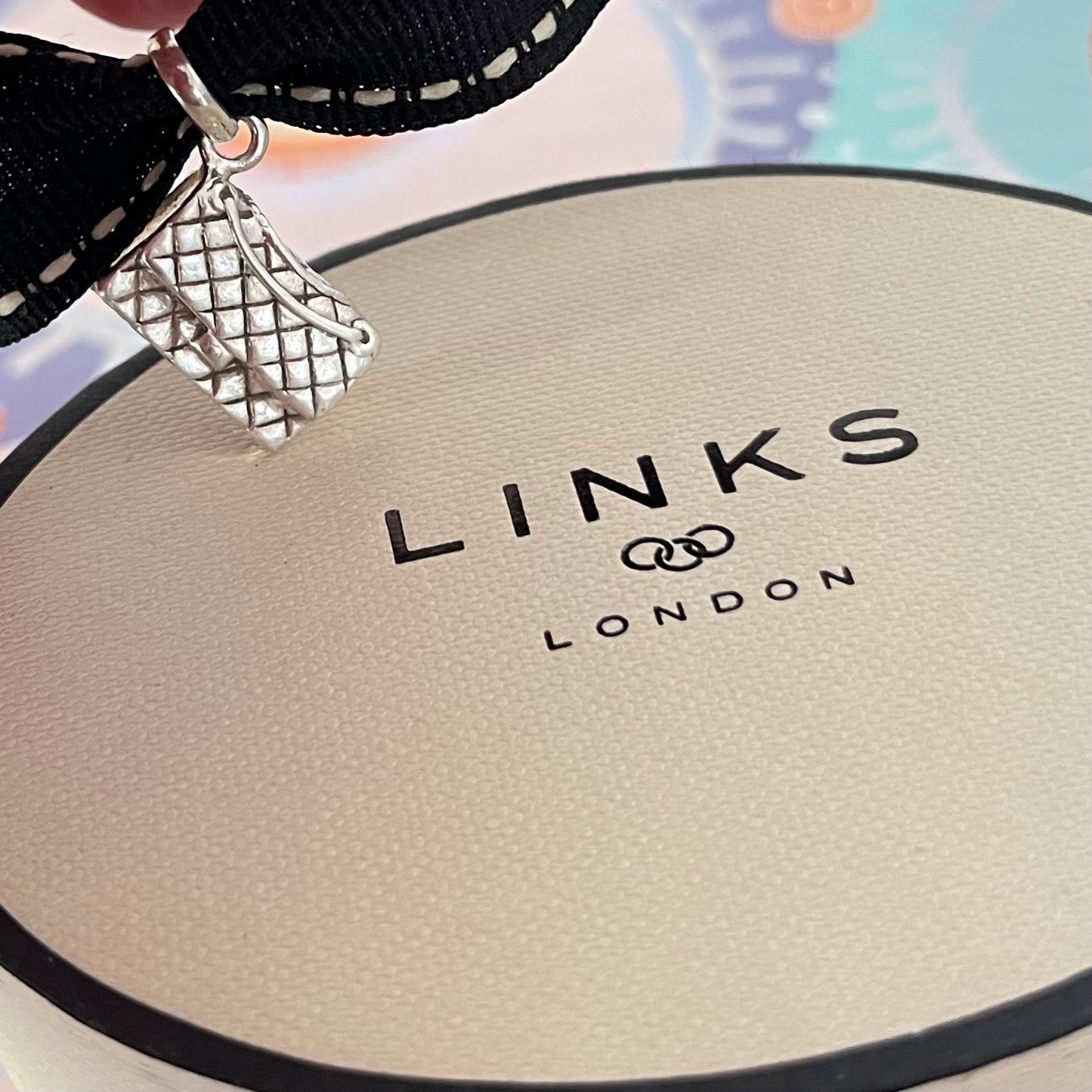 Links of London Quilted Flap Bag Charm Sterling Silver 2011