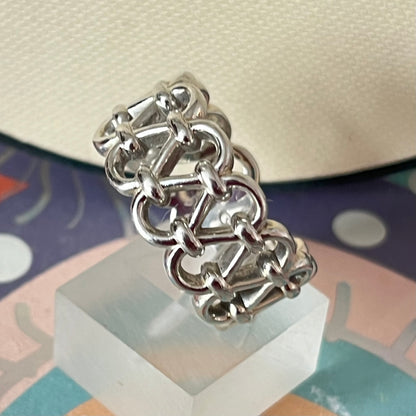Links of London Sterling Silver  Lattice Ring Size P