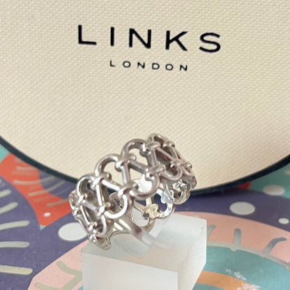 Links of London Sterling Silver  Lattice Ring Size P
