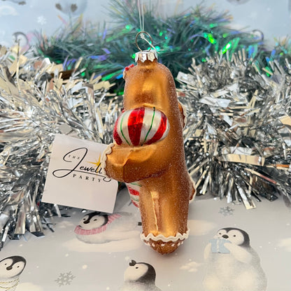 Gold-finish Boltze Lebkuchenmann glass gingerbread Glass ornament