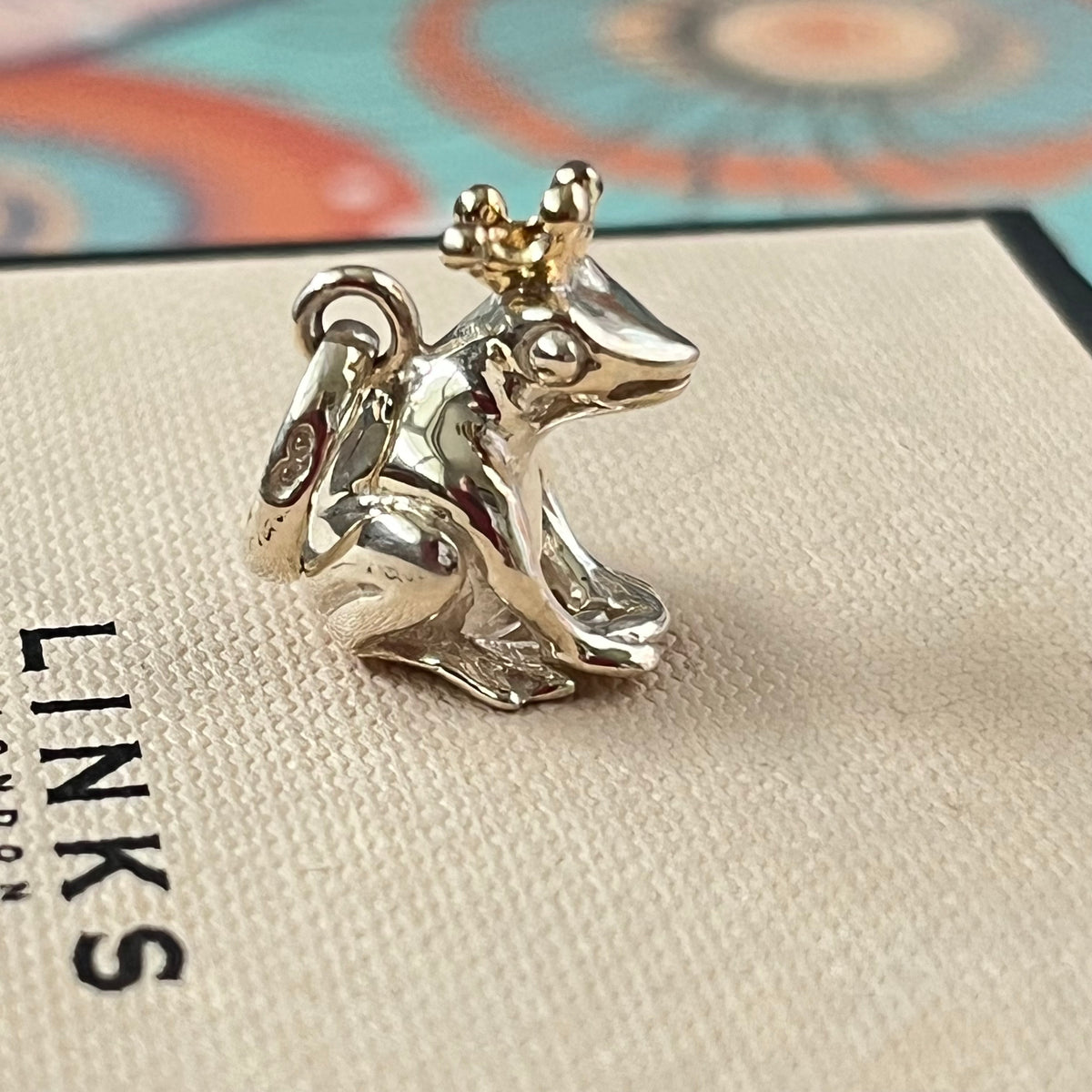 Links of London Sterling Silver Frog Prince Charm with 18K Vermeil gold crown. Be the first to gift this.