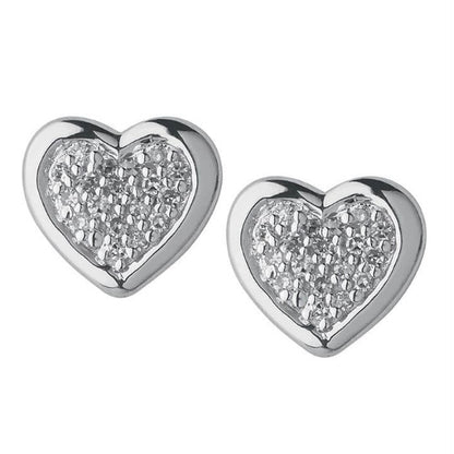 Links of London Sterling Silver Diamond Pave Stud Earrings