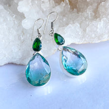 Load image into Gallery viewer, Pale Blue and Green Gemstone Earrings
