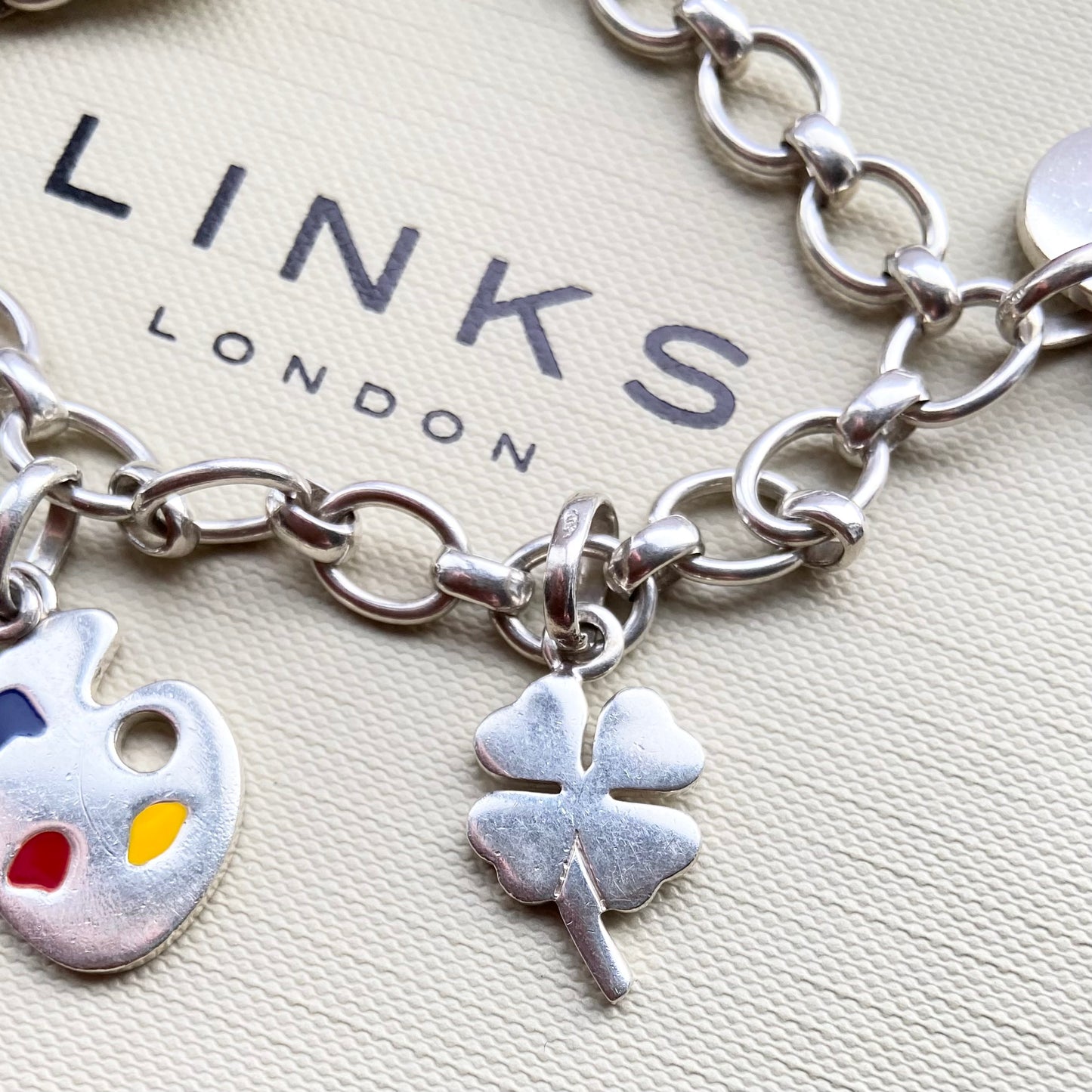 Links of London  Very rare Sterling Silver Bracelet including the charms preloved
