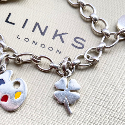 Links of London  Very rare Sterling Silver Bracelet including the charms preloved
