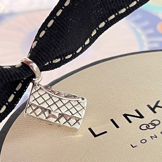 Links of London Quilted Flap Bag Charm Sterling Silver 2011