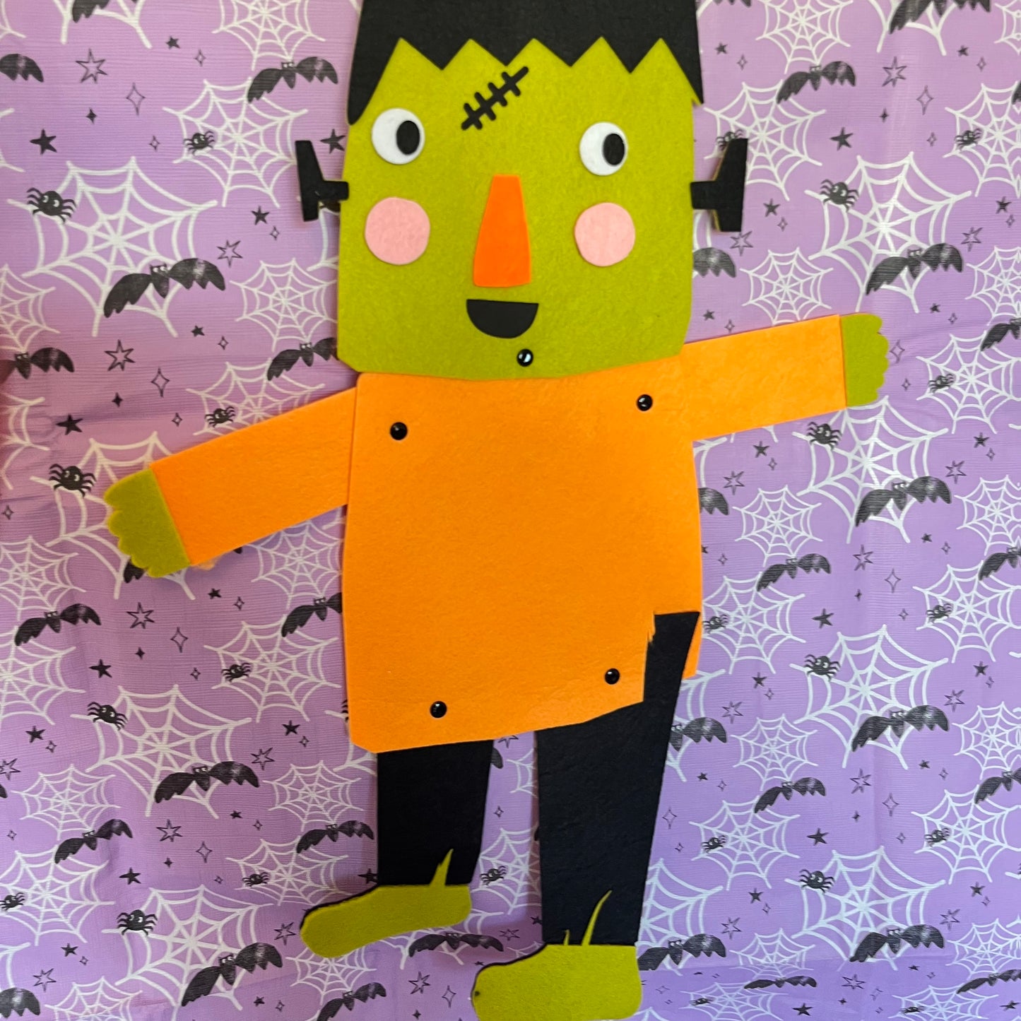 Felt Creepy Frankenstein's monster, created from cut-out felt Hanging Decoration