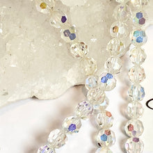 Load image into Gallery viewer, Absolutely Stunning two strand Rainbow and Iridescent Necklace with crystal stone clasp
