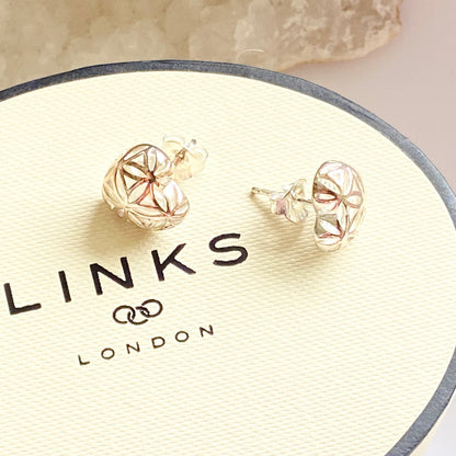 Links of London Sterling Silver Maze Heart Earrings