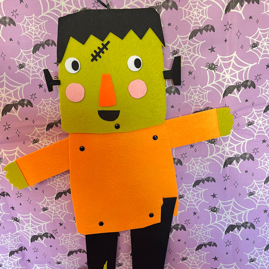 Felt Creepy Frankenstein's monster, created from cut-out felt Hanging Decoration