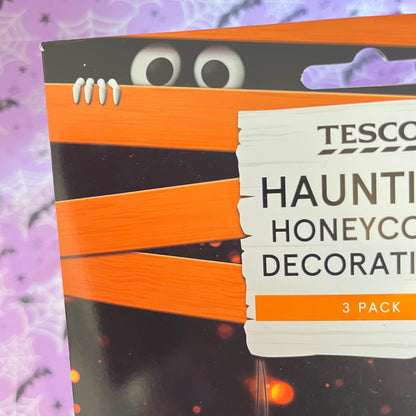 Haunting Honey comb Decorations 3 pack