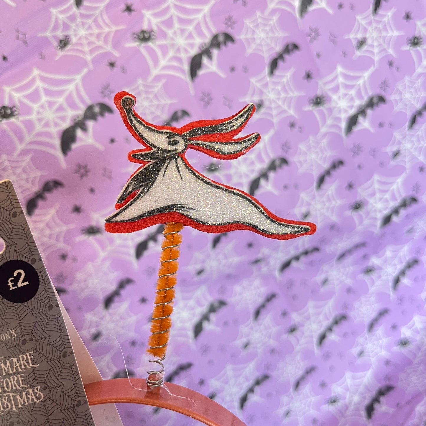 Disney The Nightmare Before Christmas Zero Boppers from George Home featuring glittery Zero character springs.