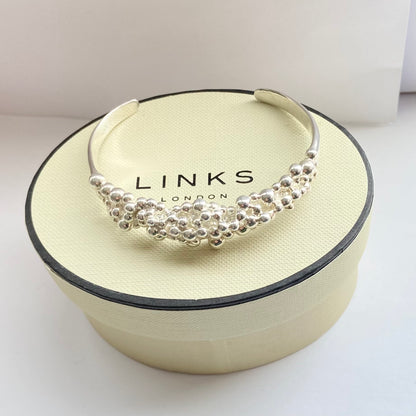 Pre loved Silver Links of London Effervescent Bubble Cuff Bracelet with minor minor