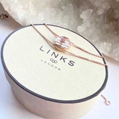 Links of London Silver 18ct RG Vermeil Bracelet inspired by the River Thames