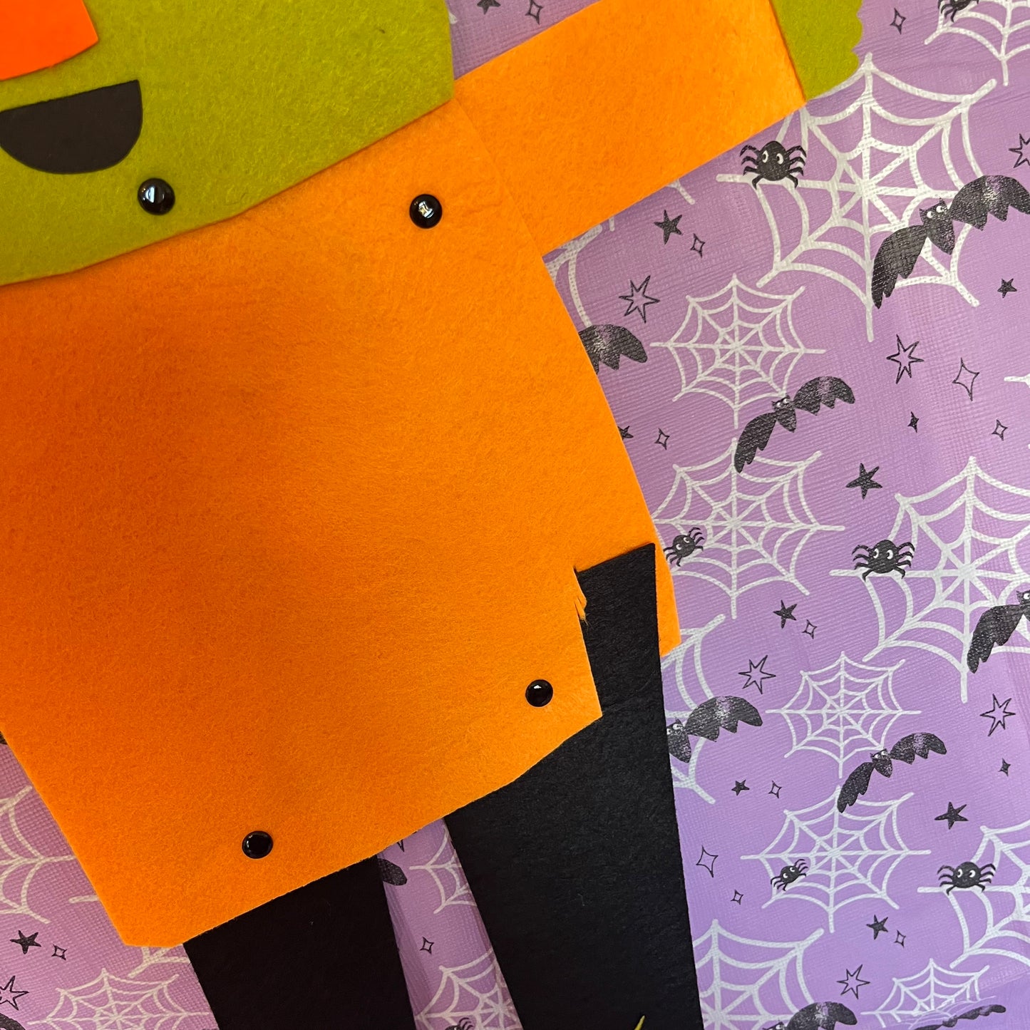Felt Creepy Frankenstein's monster, created from cut-out felt Hanging Decoration