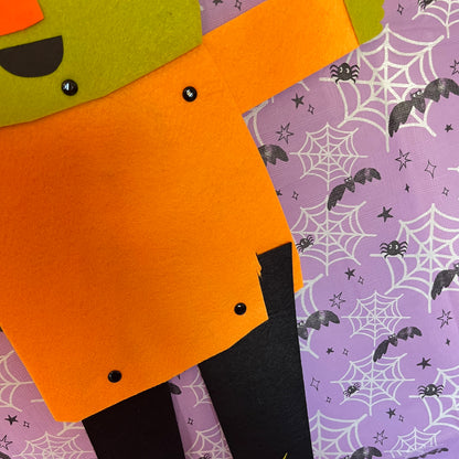 Felt Creepy Frankenstein's monster, created from cut-out felt Hanging Decoration