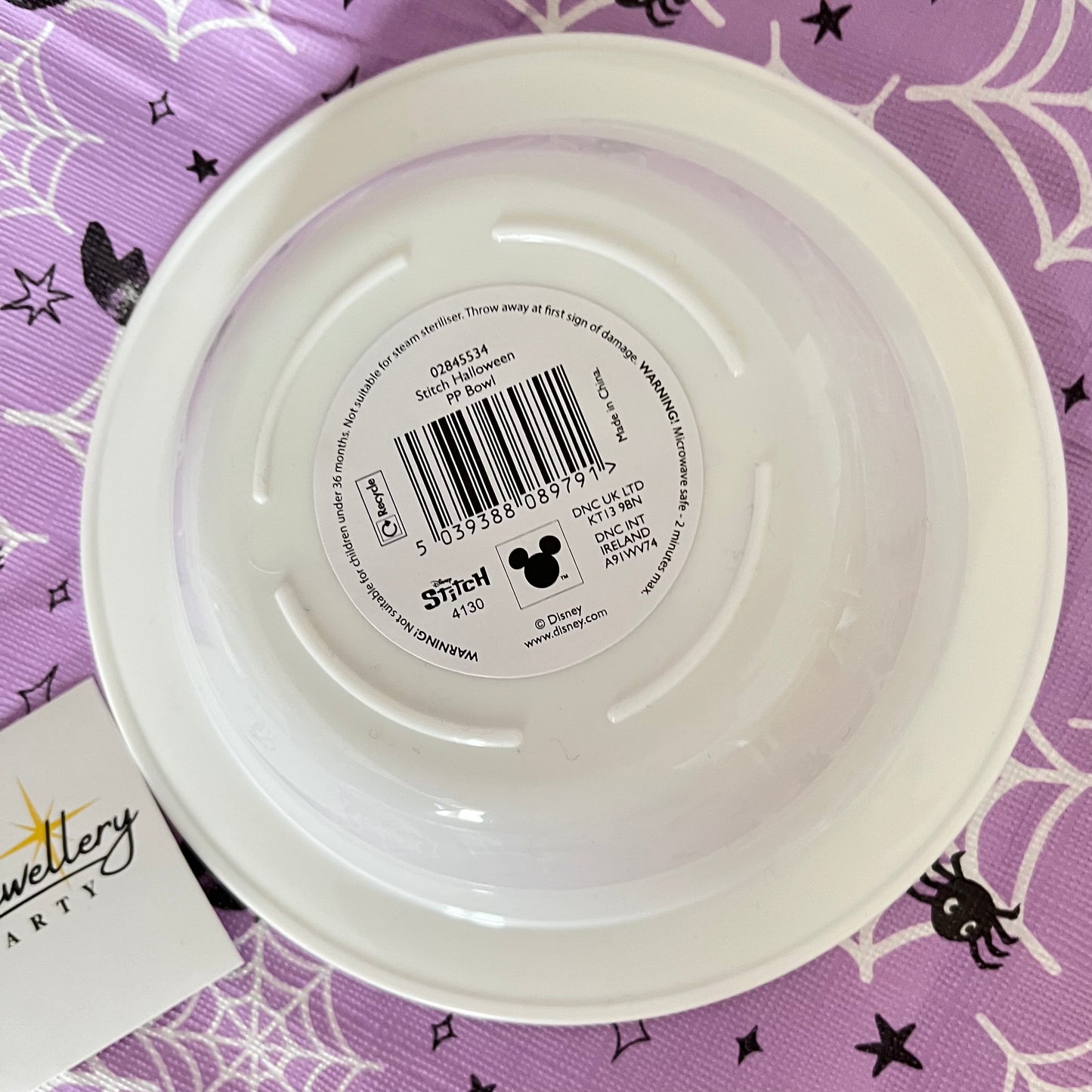 Reusable Disney Bowl featuring stitsh Halloween design