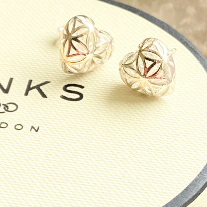 Links of London Sterling Silver Maze Heart Earrings