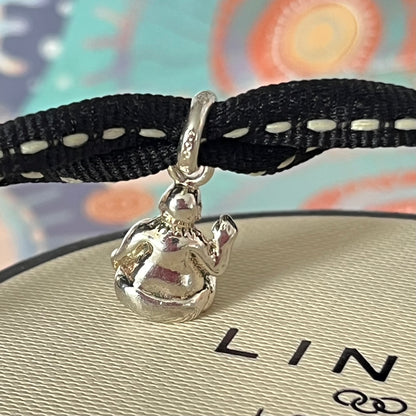 Links of London Sterling Silver Mini Laughing Buddha Charm. Fantastic preloved condition
