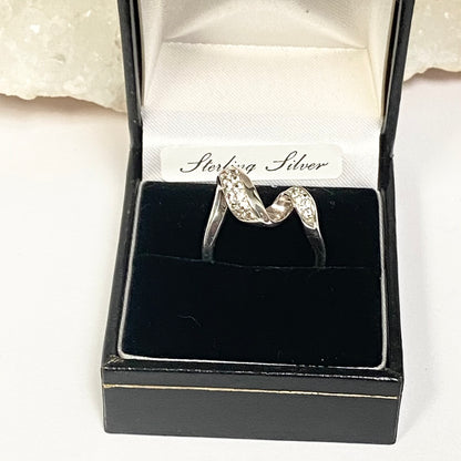 Links of London Entwine White Sapphire Pave Set Ring