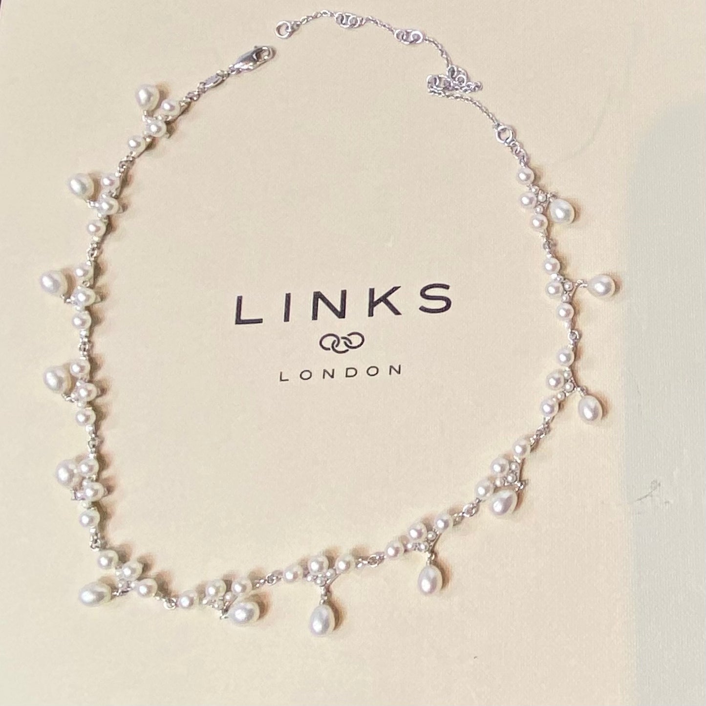 Links of London Silver and pearl Orbs Caraibes Choker