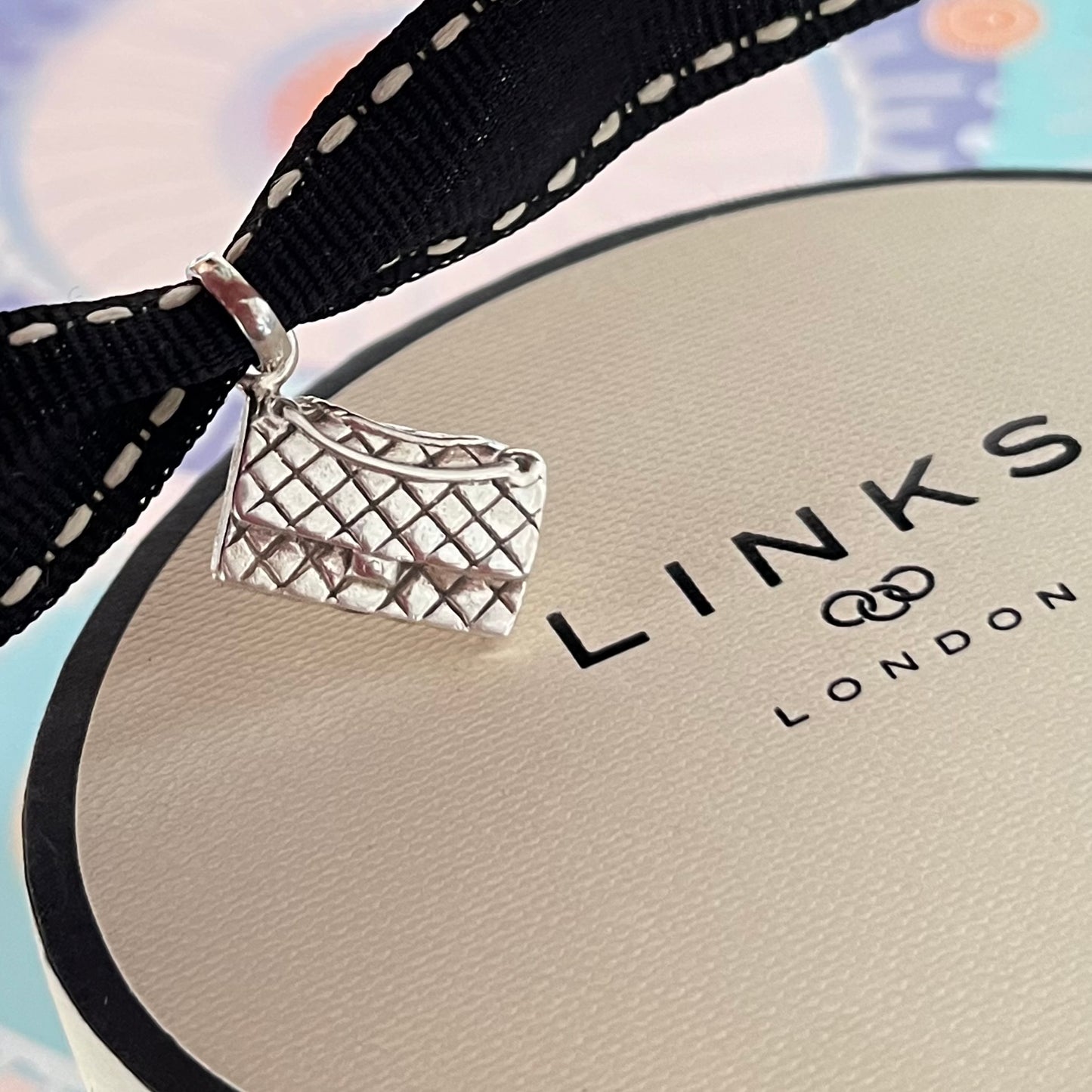Links of London Quilted Flap Bag Charm Sterling Silver 2011