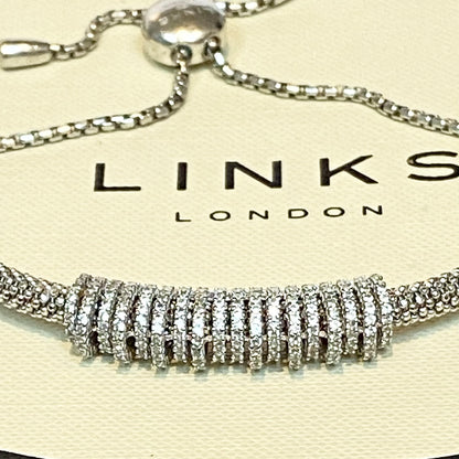 Links of London Sterling Silver Starlight Crown Bracelet with toggle