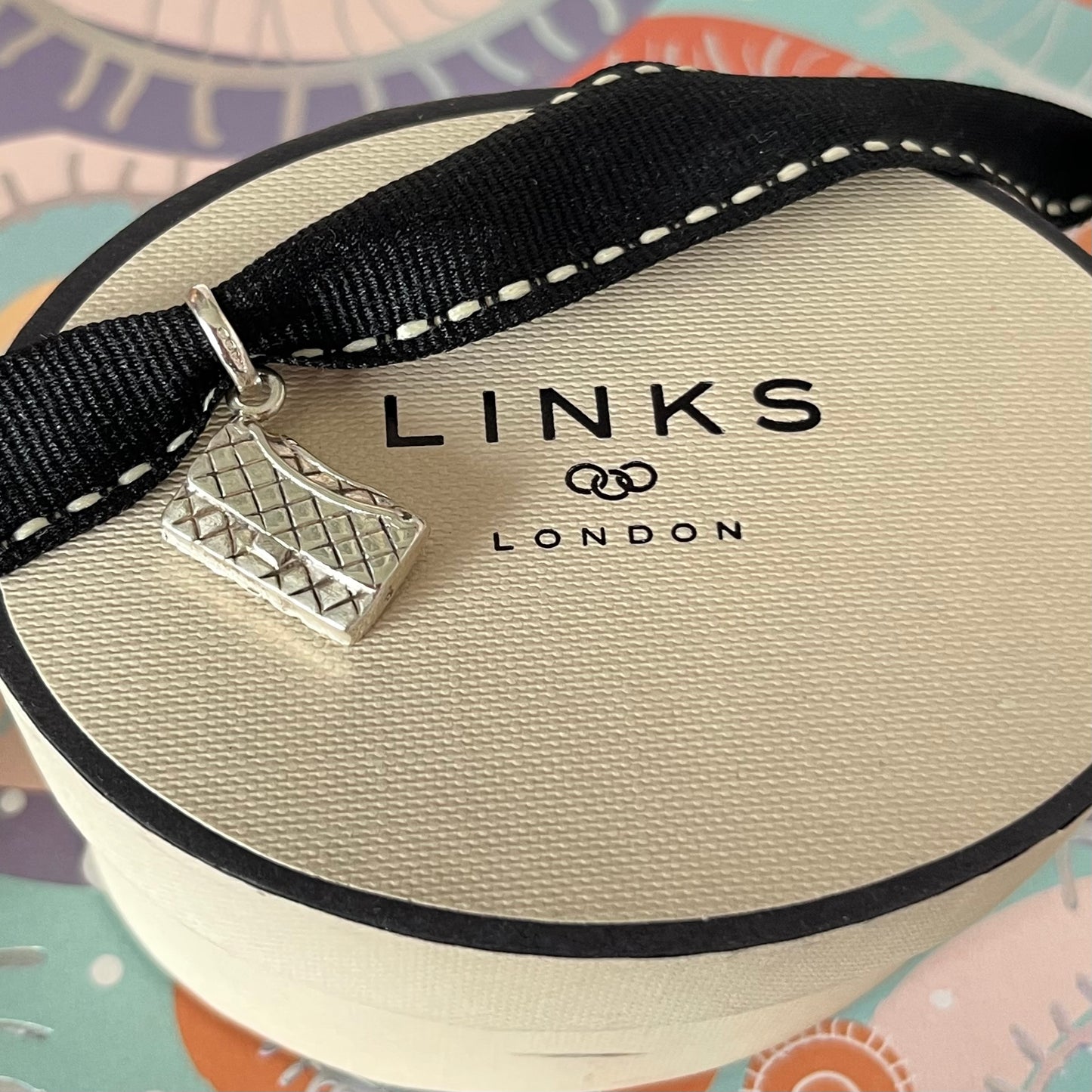 Links of London Quilted Flap Bag Charm Sterling Silver 2011