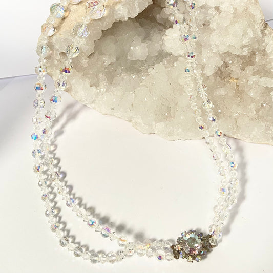 Vintage Two string Crystal Necklace