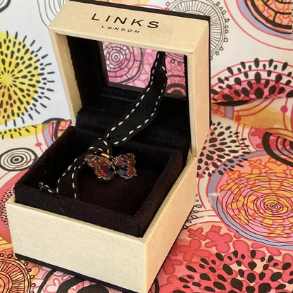 Link of London Enamelled Butterfly Charm Pendant.