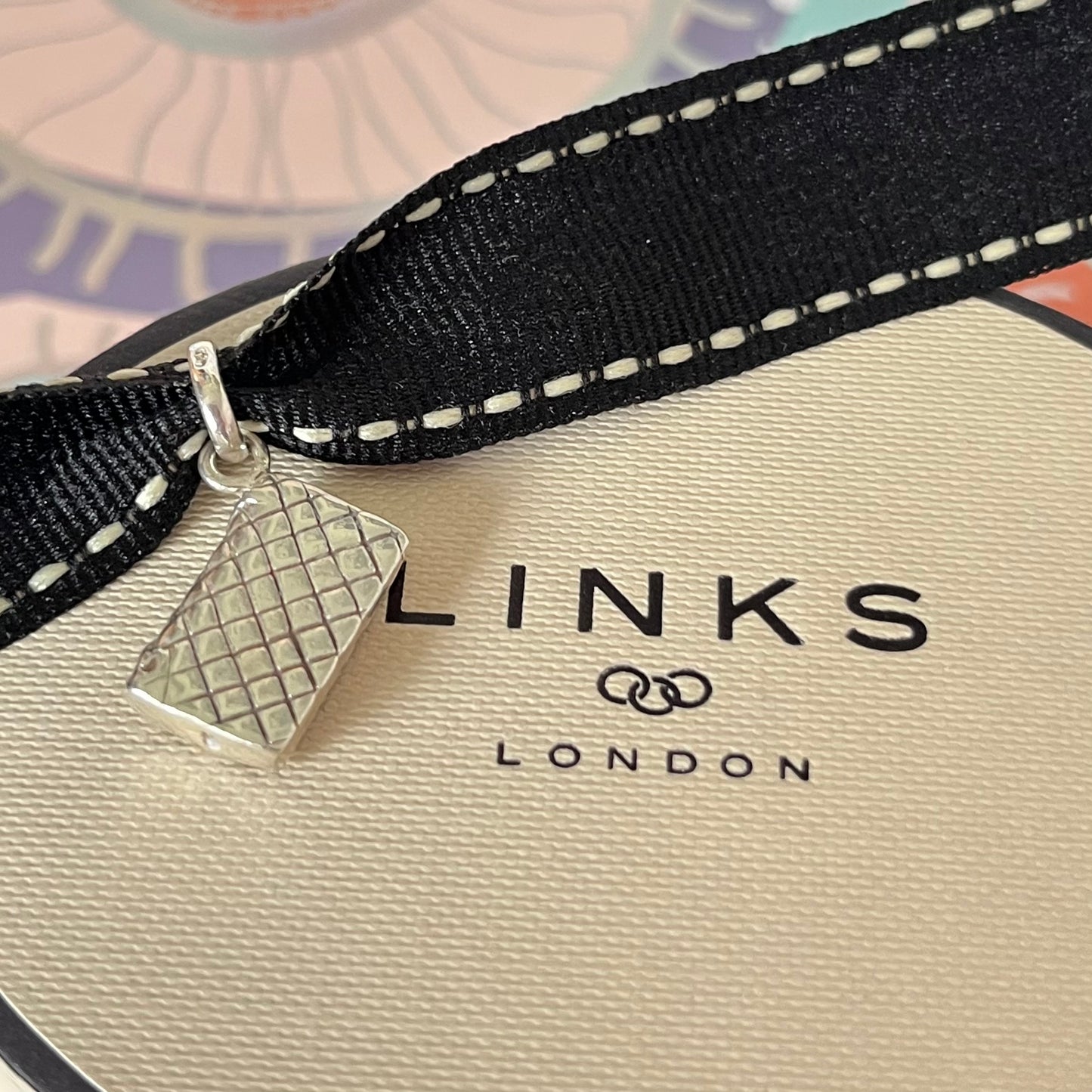 Links of London Quilted Flap Bag Charm Sterling Silver 2011