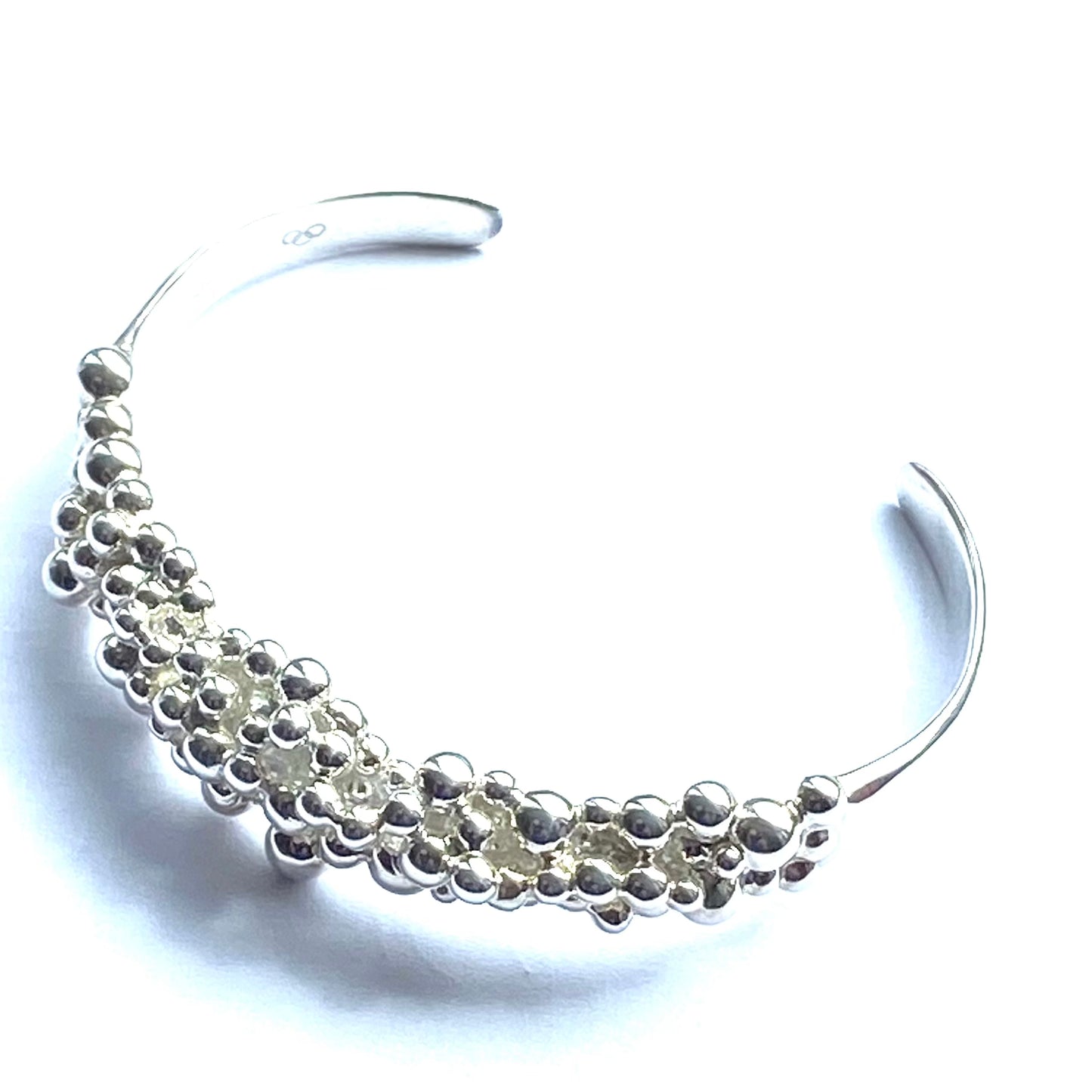 Pre loved Silver Links of London Effervescent Bubble Cuff Bracelet with minor minor