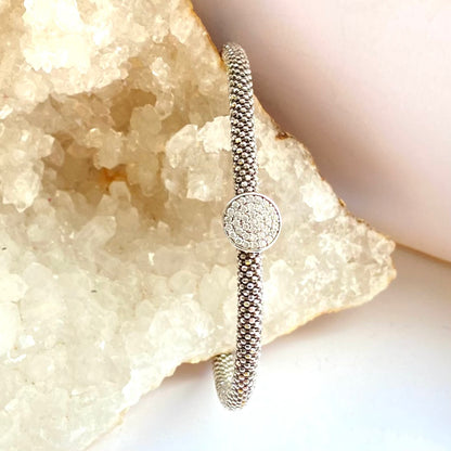 Links of London  Sterling Silver Star Burst Bead Bracelet with Crystals - 18cm