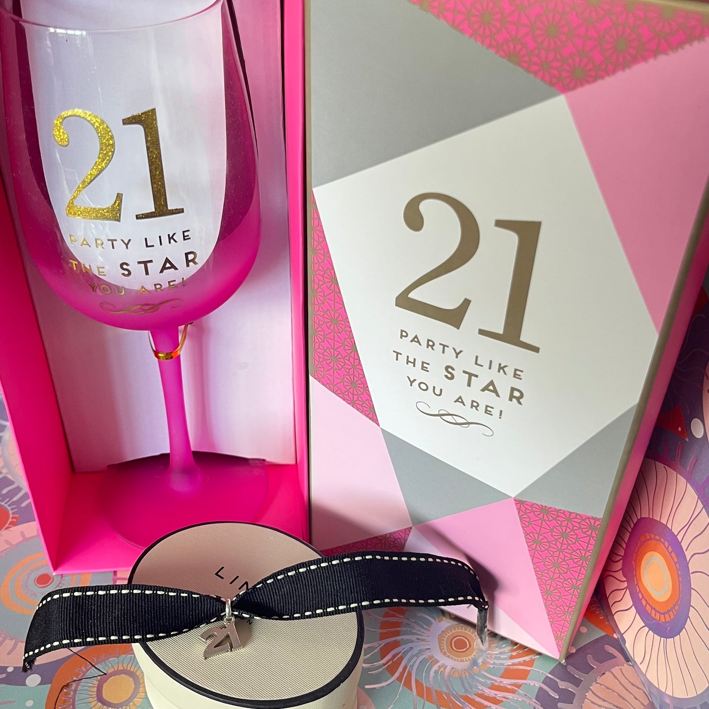 Links of London Sterling Silver Preloved  21st  Birthday Charm with a lovely 21st Glass