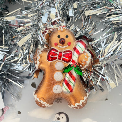 Gold-finish Boltze Lebkuchenmann glass gingerbread Glass ornament