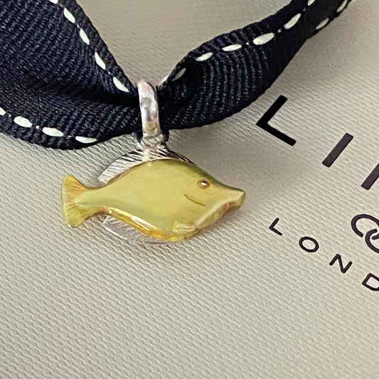 New! Links of London Sterling Silver Yellow Tropical Fish Charm