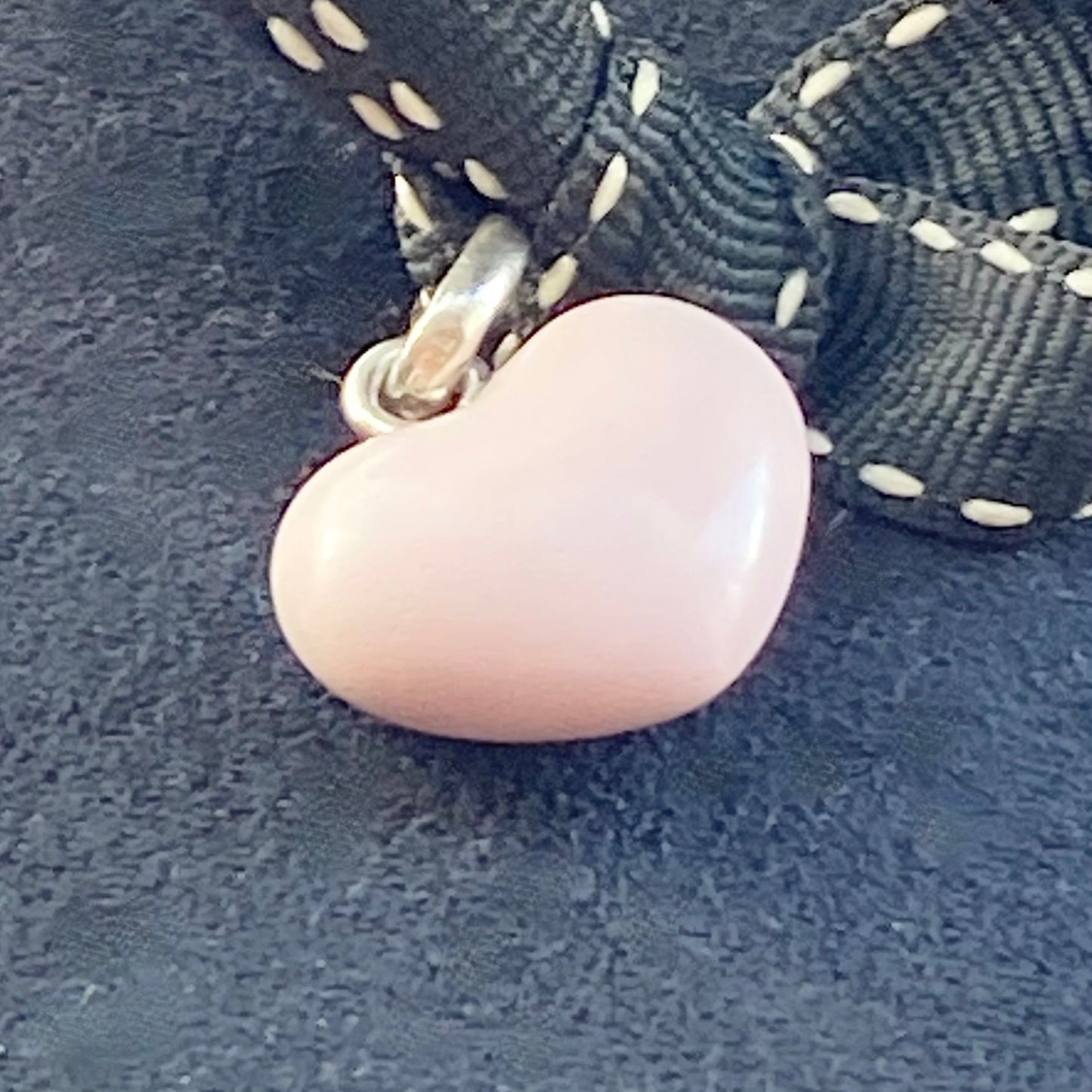 Sterling Silver Pale Pink Heart