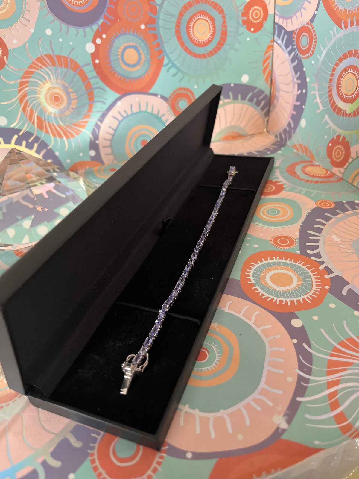 New! Natural Tanzanite Tennis Bracelet crafted from 925 Sterling Silver
