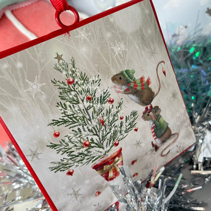 Christmas Tree Decoration featuring an illustration called "Merry Christmas"