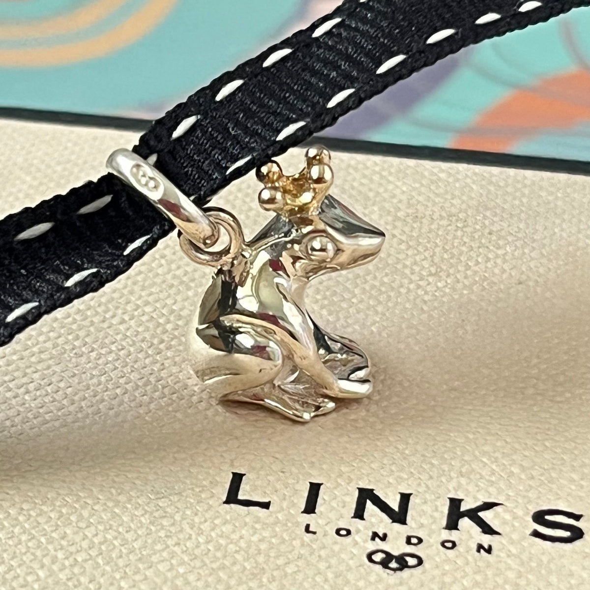 Links of London Sterling Silver Frog Prince Charm with 18K Vermeil gold crown. Be the first to gift this.