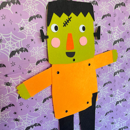 Felt Creepy Frankenstein's monster, created from cut-out felt Hanging Decoration