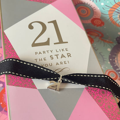 Links of London Sterling Silver Preloved  21st  Birthday Charm with a lovely 21st Glass