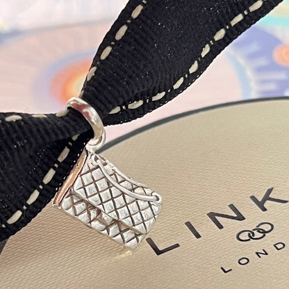 Links of London Quilted Flap Bag Charm Sterling Silver 2011