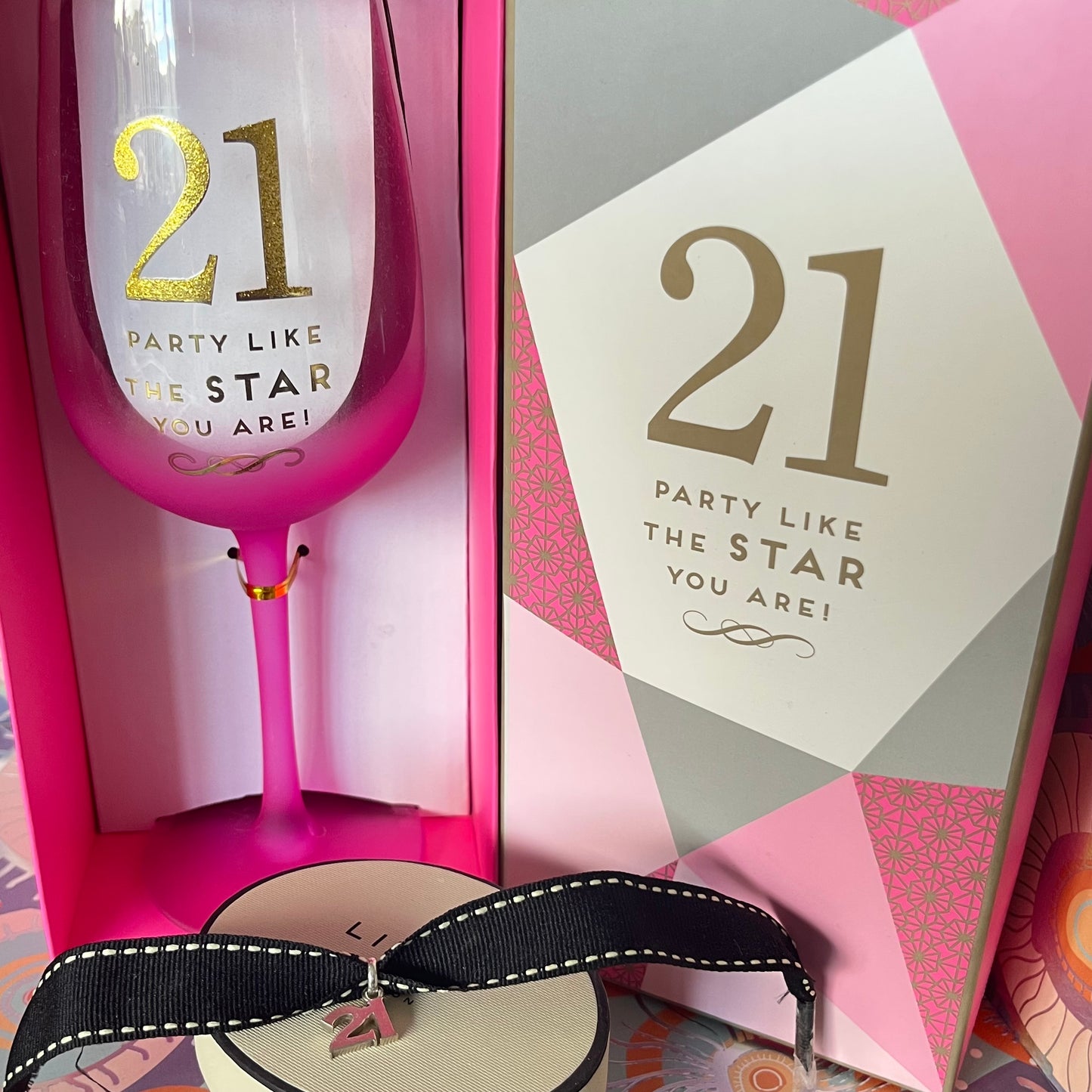 Links of London Sterling Silver Preloved  21st  Birthday Charm with a lovely 21st Glass