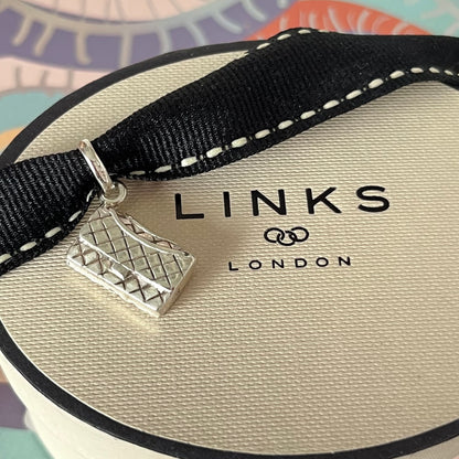 Links of London Quilted Flap Bag Charm Sterling Silver 2011