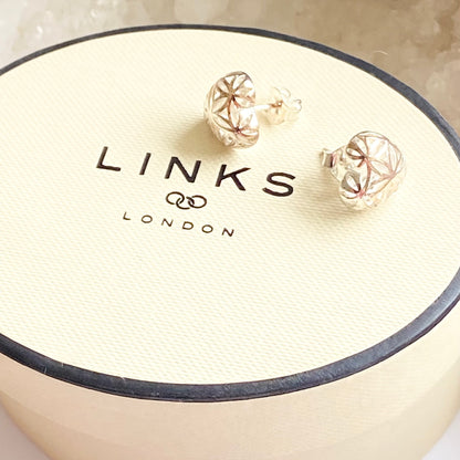 Links of London Sterling Silver Maze Heart Earrings