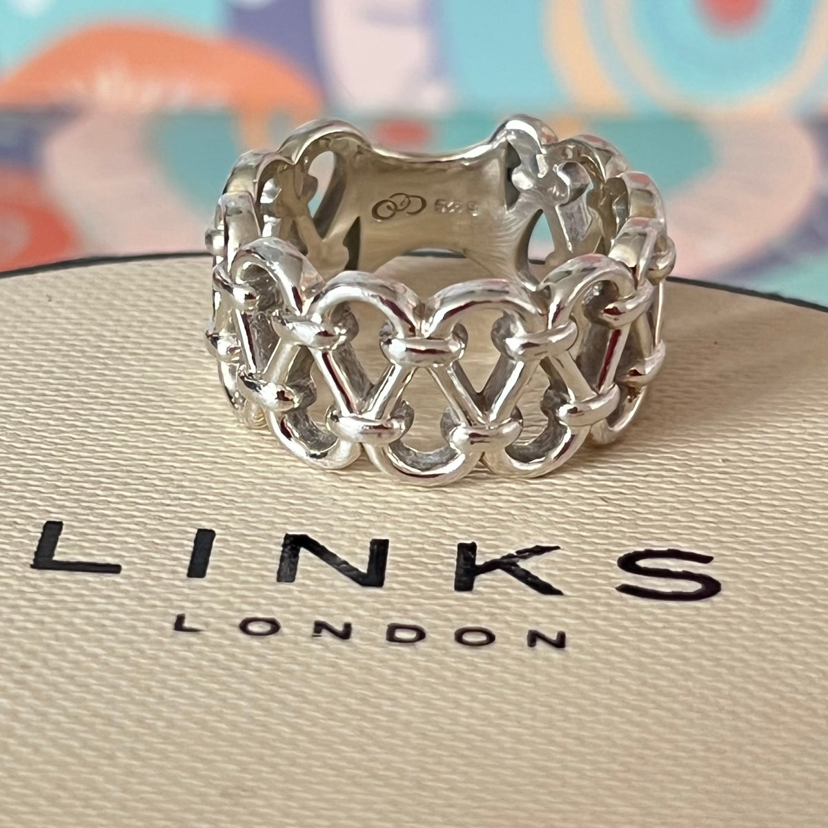 Links of London Sterling Silver  Lattice Ring Size P