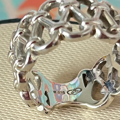 Links of London Sterling Silver  Lattice Ring Size P